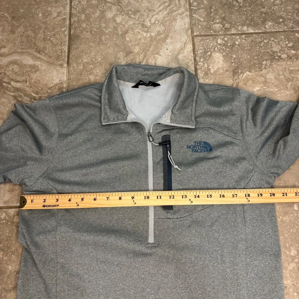 The North‎ Face Mens Quarter Zip Pullover Grey Performance Fleece Jacket M